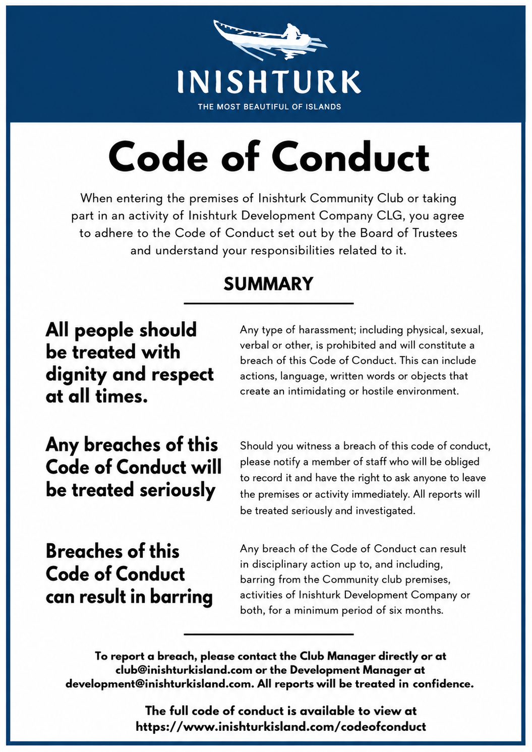 Code of Conduct Flyer